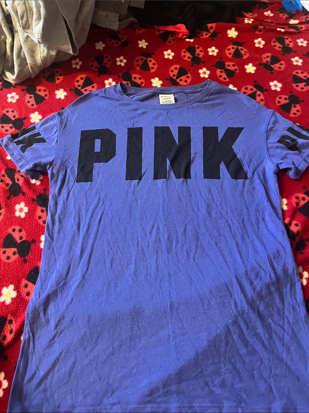 PINK Victoria's Secret Blue Crewneck Tee